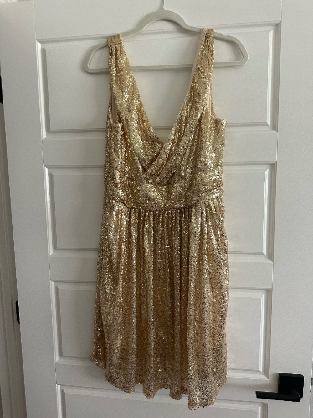 NWT Kate Kasin Gold Sequin Dress XL